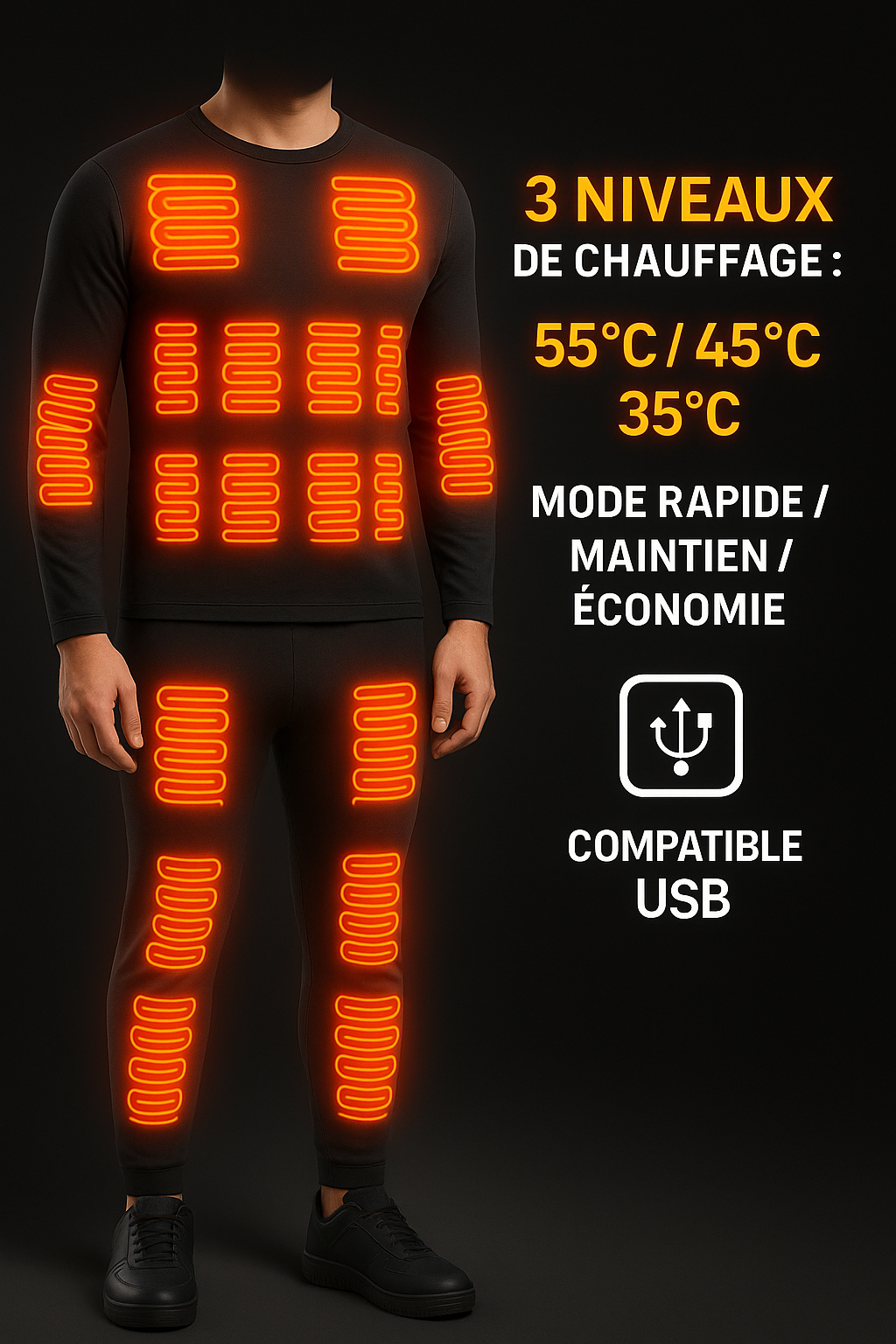 Set Sous-Vêtements Chauffants HEATIQ™